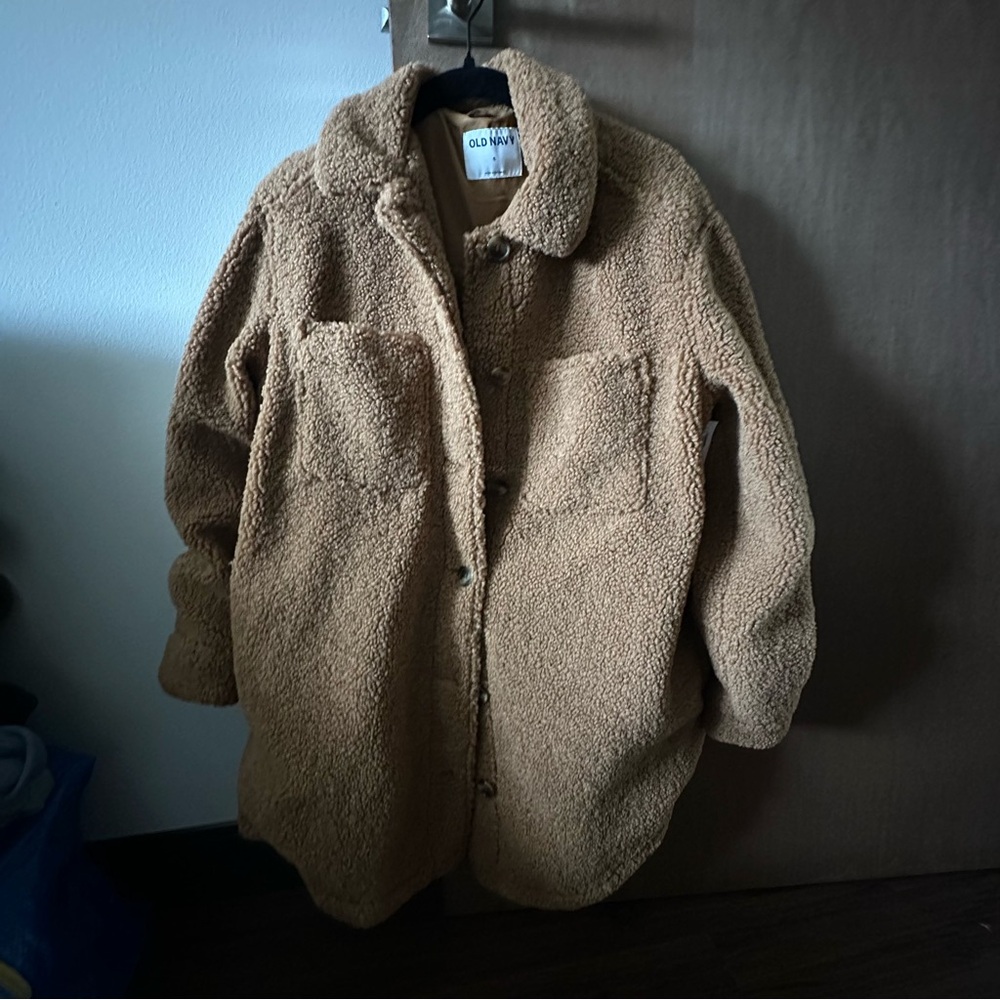 Brown Old Navy Teddy Coat